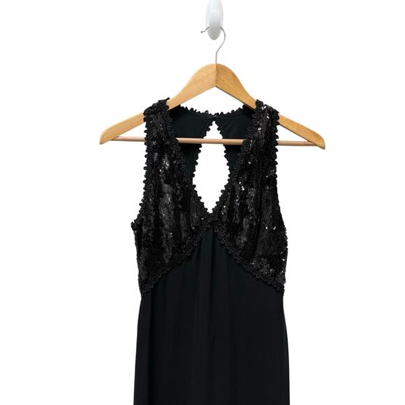 Naeem Khan‎ Nk32 V-Neck Trumpet Gown with Sequin Black Size 8 - Picture 4 of 12
